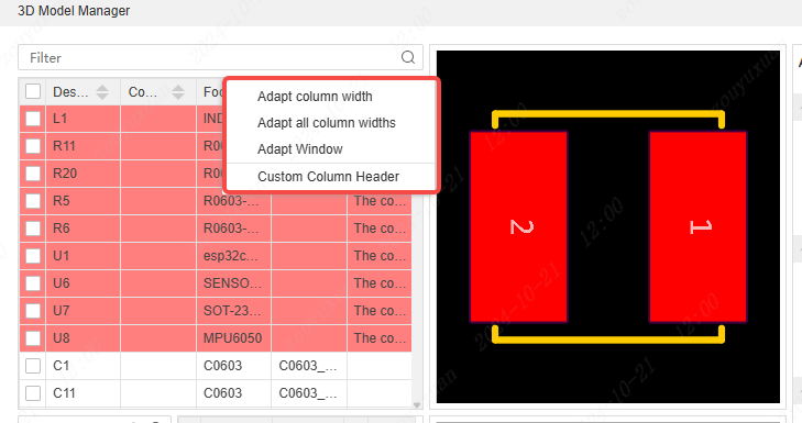 3D Model Manager | EasyEDA Pro User Guide